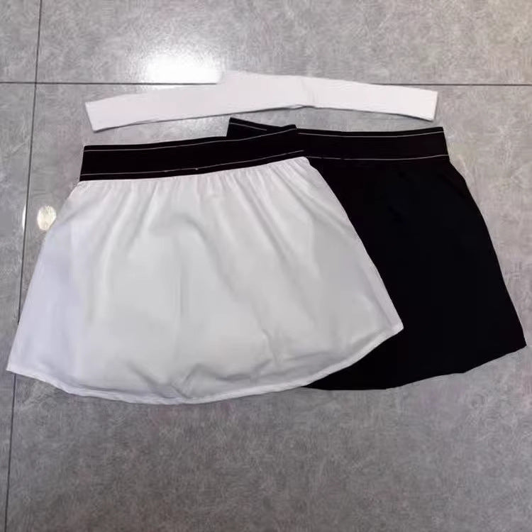 Aio mismo estilo 26 falda corta deportiva primavera/verano, falda de cintura alta antiexposición de cintura alta, falda fitness para correr, falda deportiva