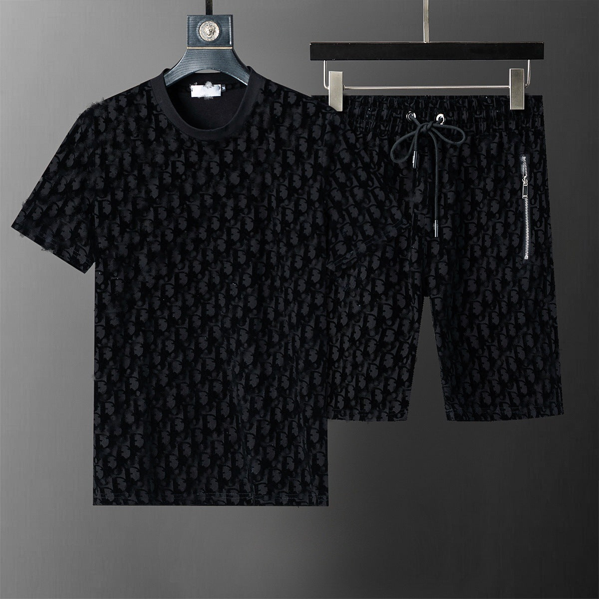 ()25 nuevos pantalones cortos B familia G Jacquard Moda casual Traje de comercio exterior para hombres y mujeres Trajes de primavera para hombre