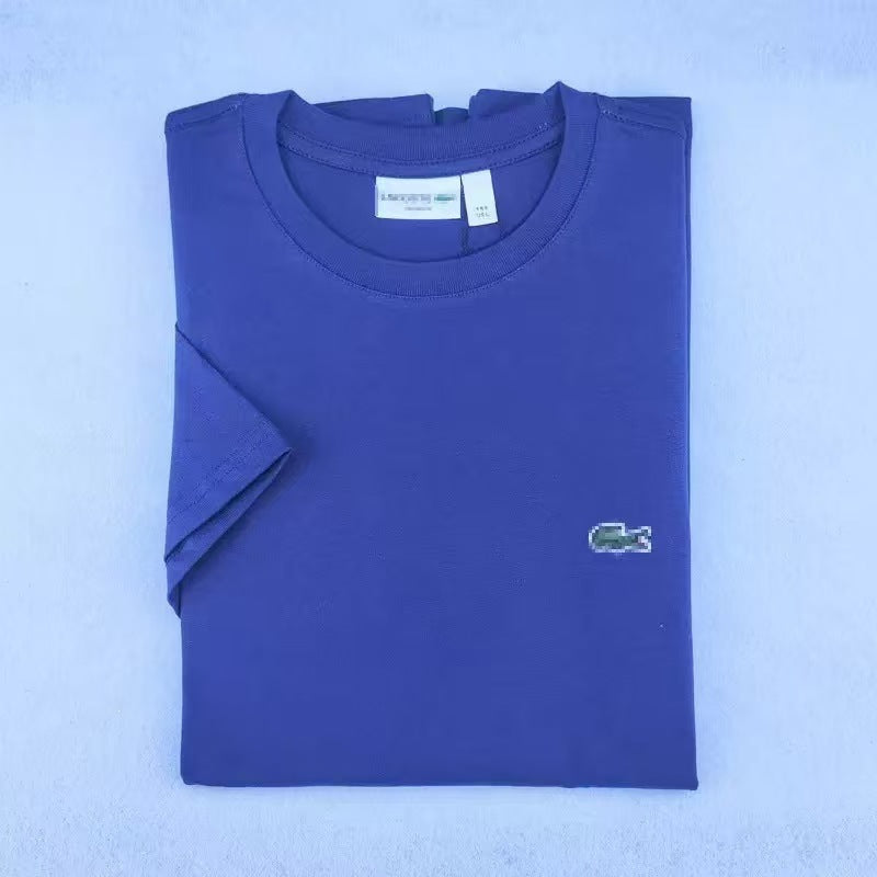 Camiseta Logo Pez Bordado Manga Corta Cuello Redondo