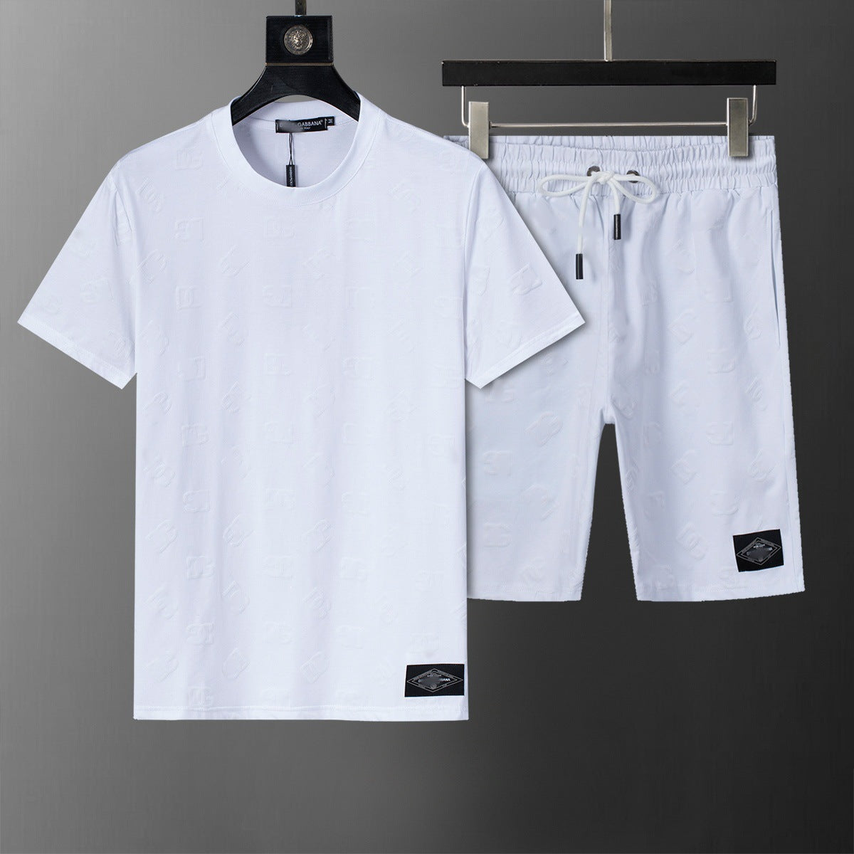 ()25 nuevos pantalones cortos B familia G Jacquard Moda casual Traje de comercio exterior para hombres y mujeres Trajes de primavera para hombre
