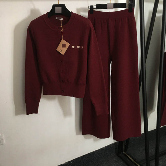 Conjunto De Punto MM | Cárdigan Y Pantalón