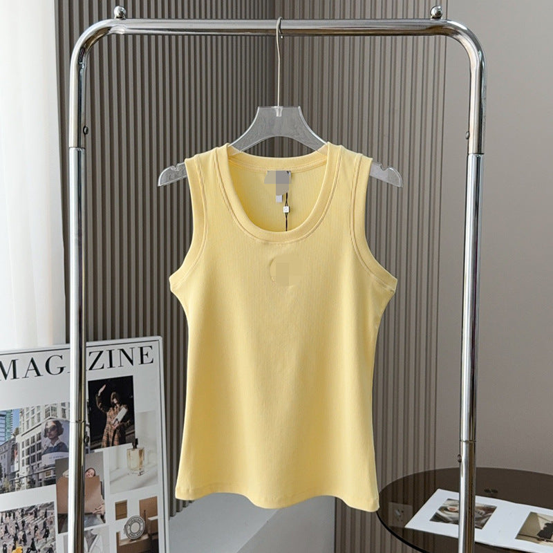 Women's Ribbed T-Shirt LO | Embroidered Cotton