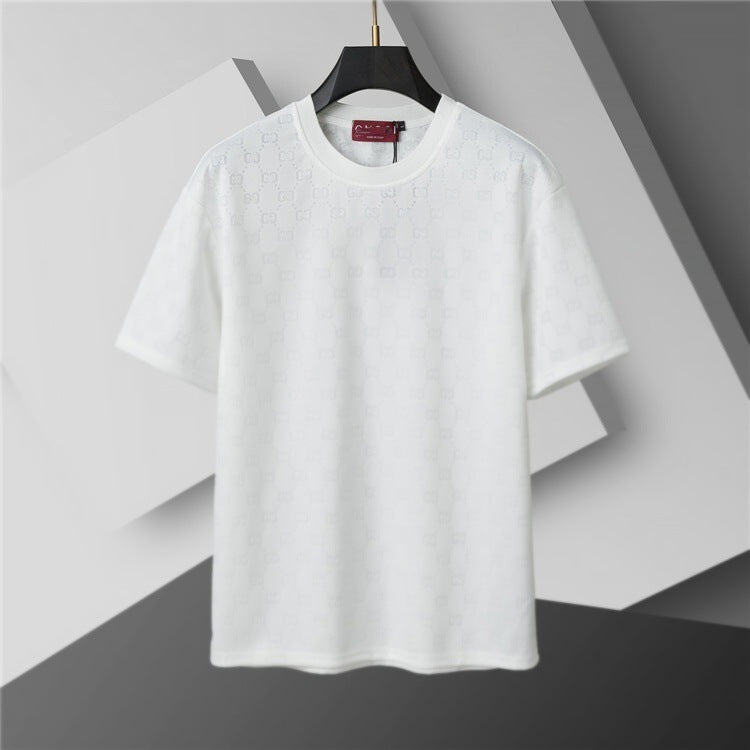 Camiseta de repuesto de algodón de lujo de alta gama transfronteriza, de manga corta de cuello redondo, moda veraniega, dropshipping casual versátil 1