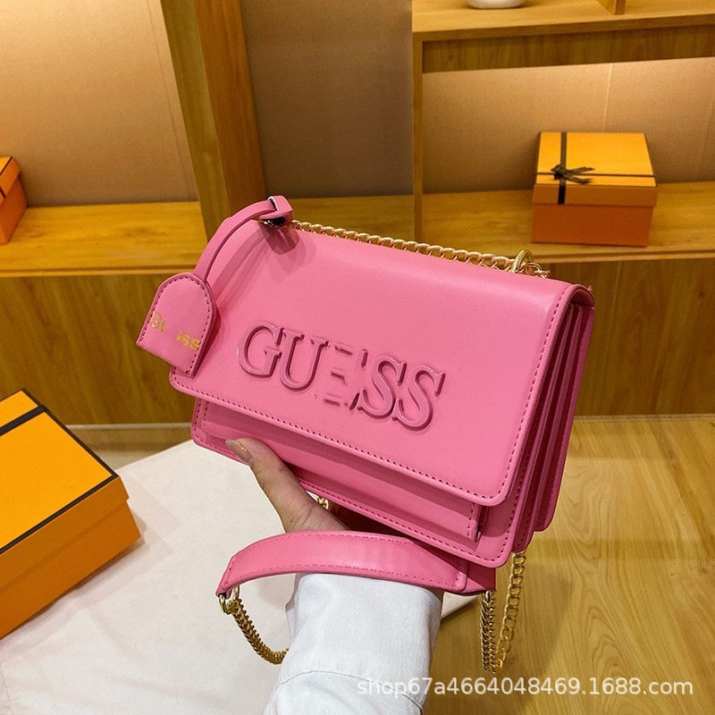 Bolso pequeño transfronterizo para mujer 2024 de moda de moda femenina bolso de un hombro con cadena cruzada con cadena, bolsos cuadrados pequeños