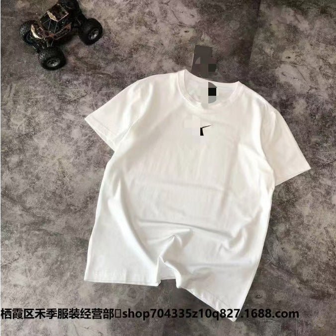 Camiseta Algodón Gancho Bordado Holgada Unisex
