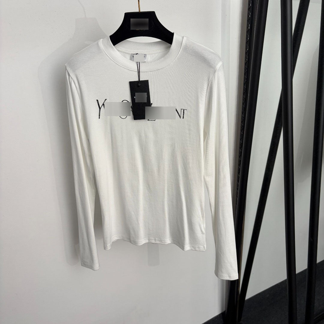 Camiseta Mujer YSL | Manga Larga Con Letras