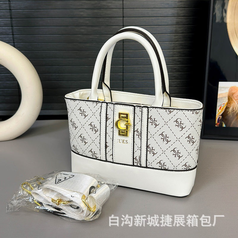 Bolso de mujer superventas impreso en Europa y Estados Unidos 2026 nuevo bolso cruzado ancho de tira cruzada de gran capacidad para mujer