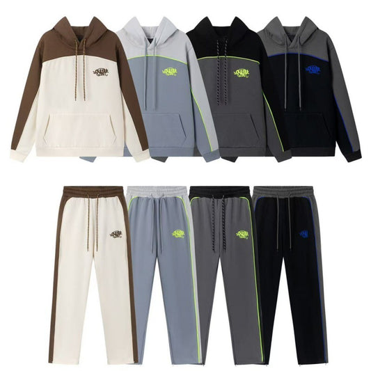 European and American cross-border e-commerce, hip-hop style casual long pants set (embroidered) with fleece lining for men and women, fashionable.