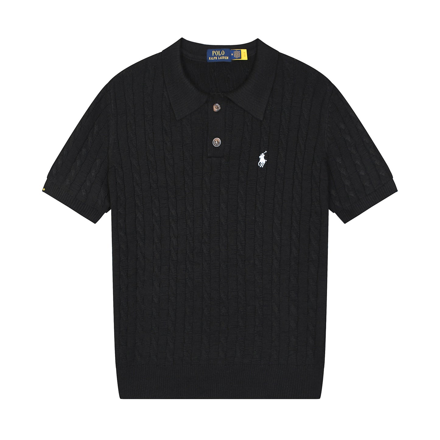 Polo de verano transfronterizo con coleta de caballo bordada de hombre, camisa de pelo de algodón puro de manga corta con solapa