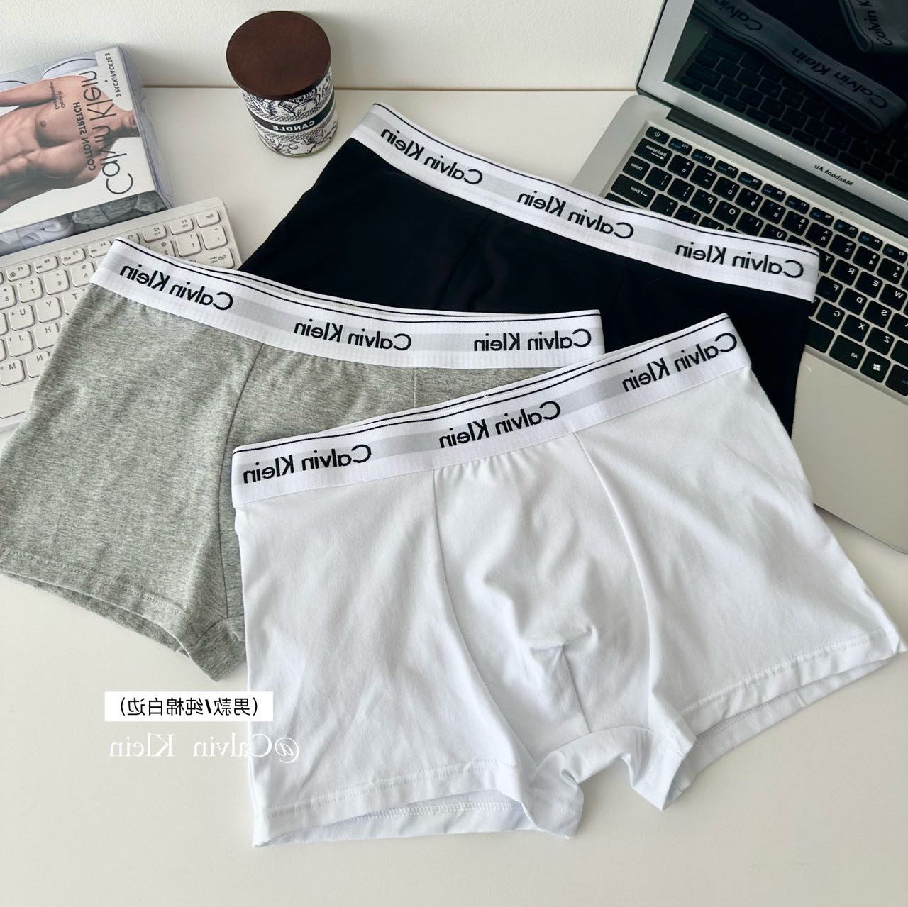 Boxers de ropa interior masculina transfronteriza, pantalones cortos finos de algodón modal finos y transpirables, caja regalo de 3 piezas