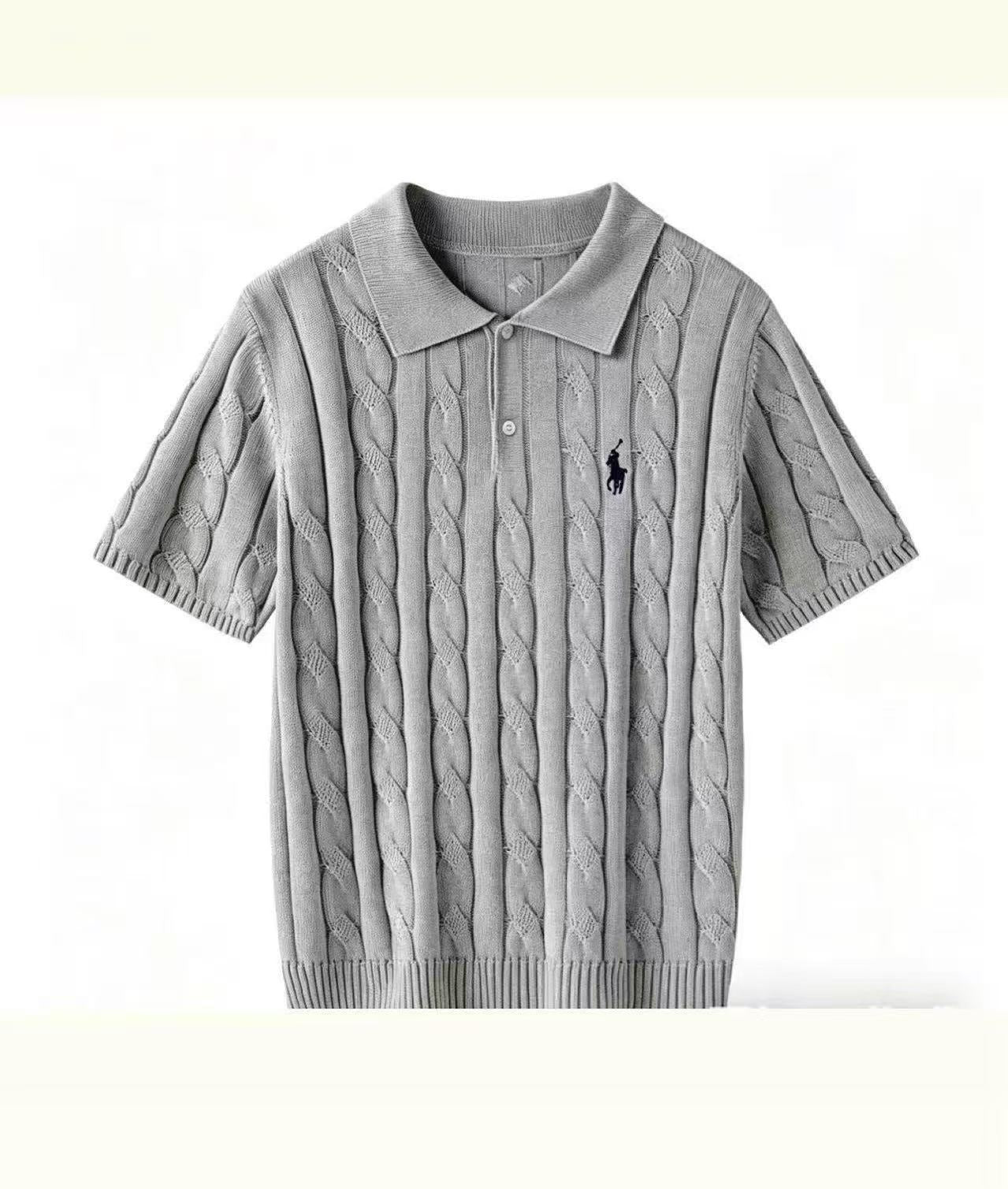 L Polo de manga corta bordado de punto trenzado y en todo rugoso para hombres y mujeres, verano, talla 48, 100, 90 piezas, 05-05-2026