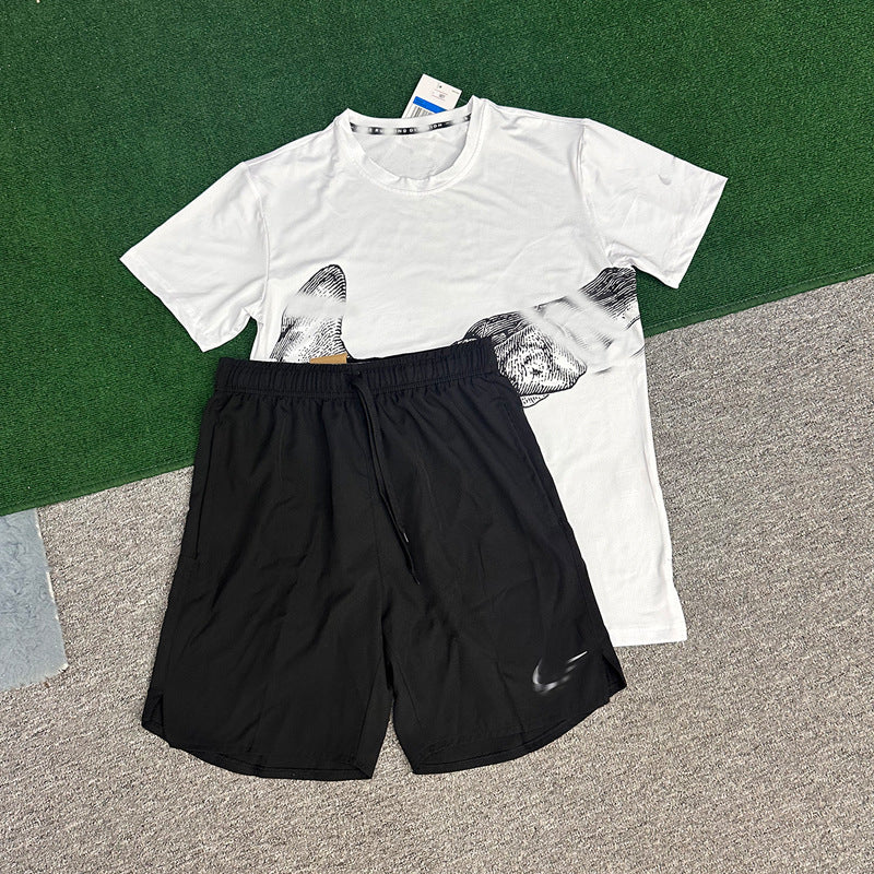 Conjunto Deportivo Manga Corta y Shorts Verano | Seda de Hielo Transpirable