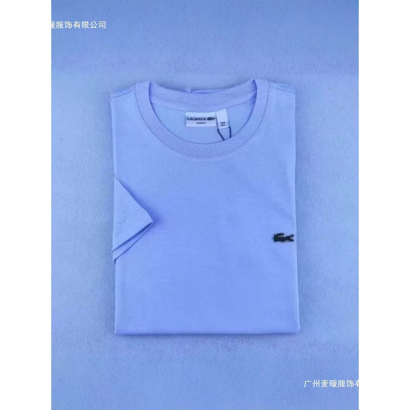 Camiseta Logo Pez Bordado Manga Corta Cuello Redondo