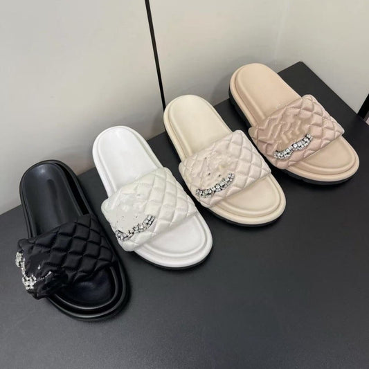 Zapatillas Acolchadas Diamante Mujer | Suela Gruesa | LuxuryMarkt