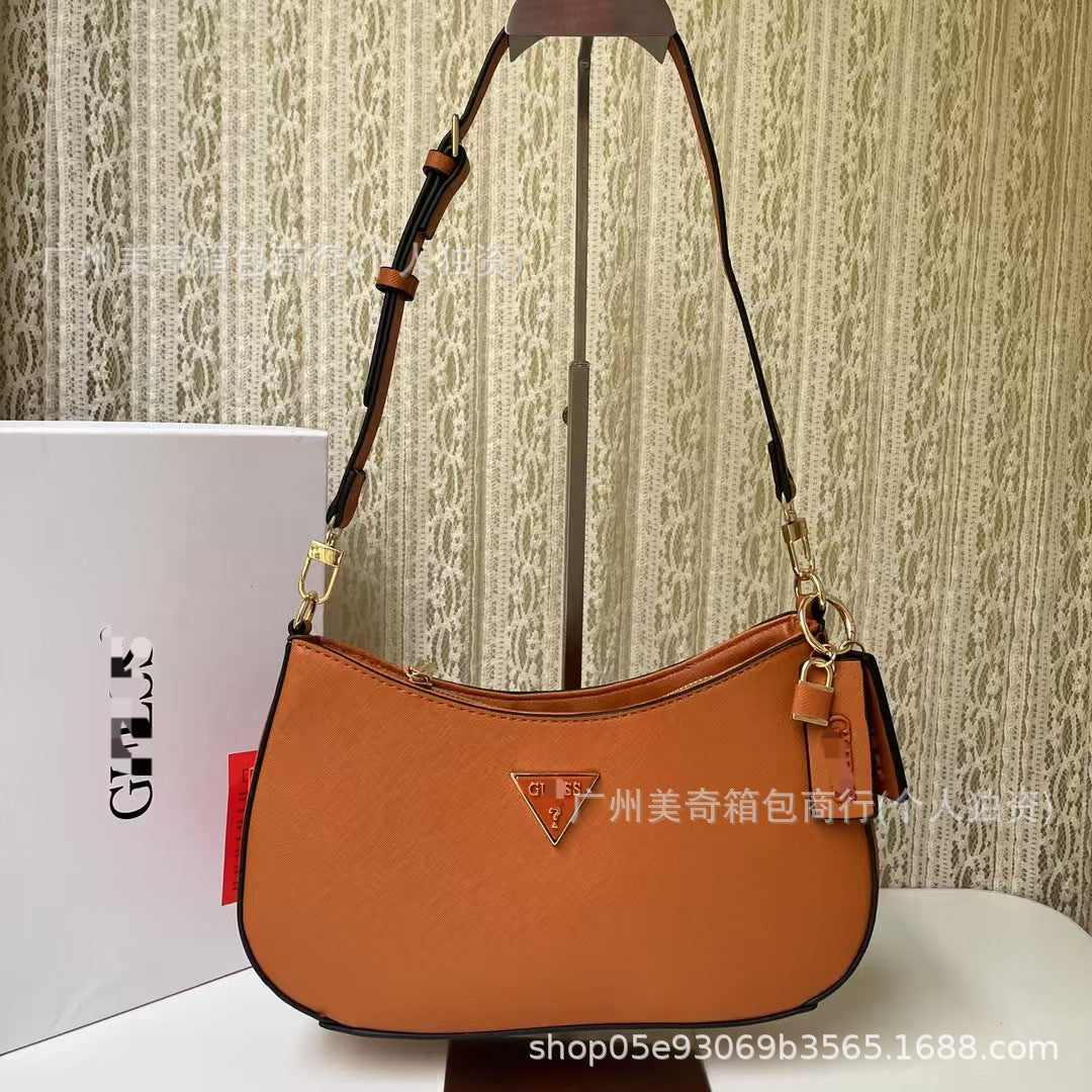 GS Adivina la nueva bolsa europea y americana sencilla de suegra, bolsa de bolita de color sólido para bolsas, solapa cruzada de un hombro