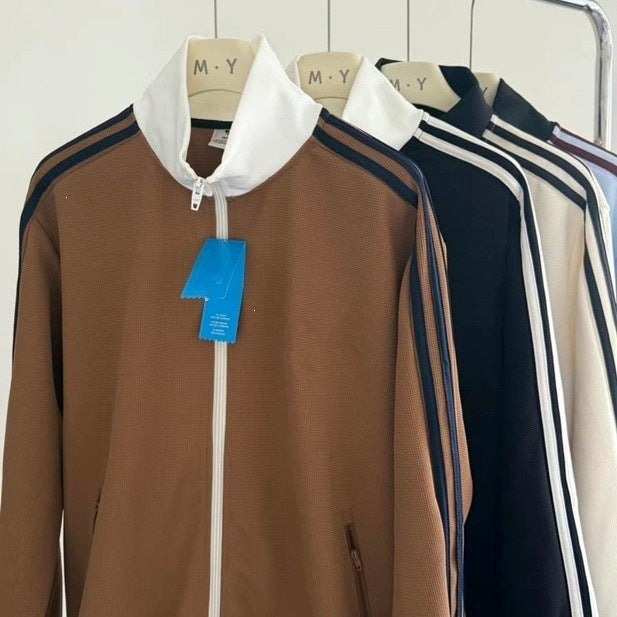 Veste AD unisexe | Col montant et trois bandes