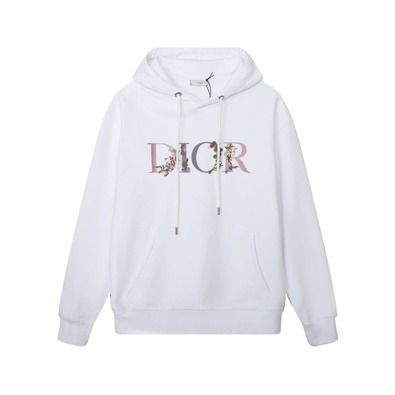 Unisex-Sweatshirt CD | Blumenmuster und lockerer Schnitt
