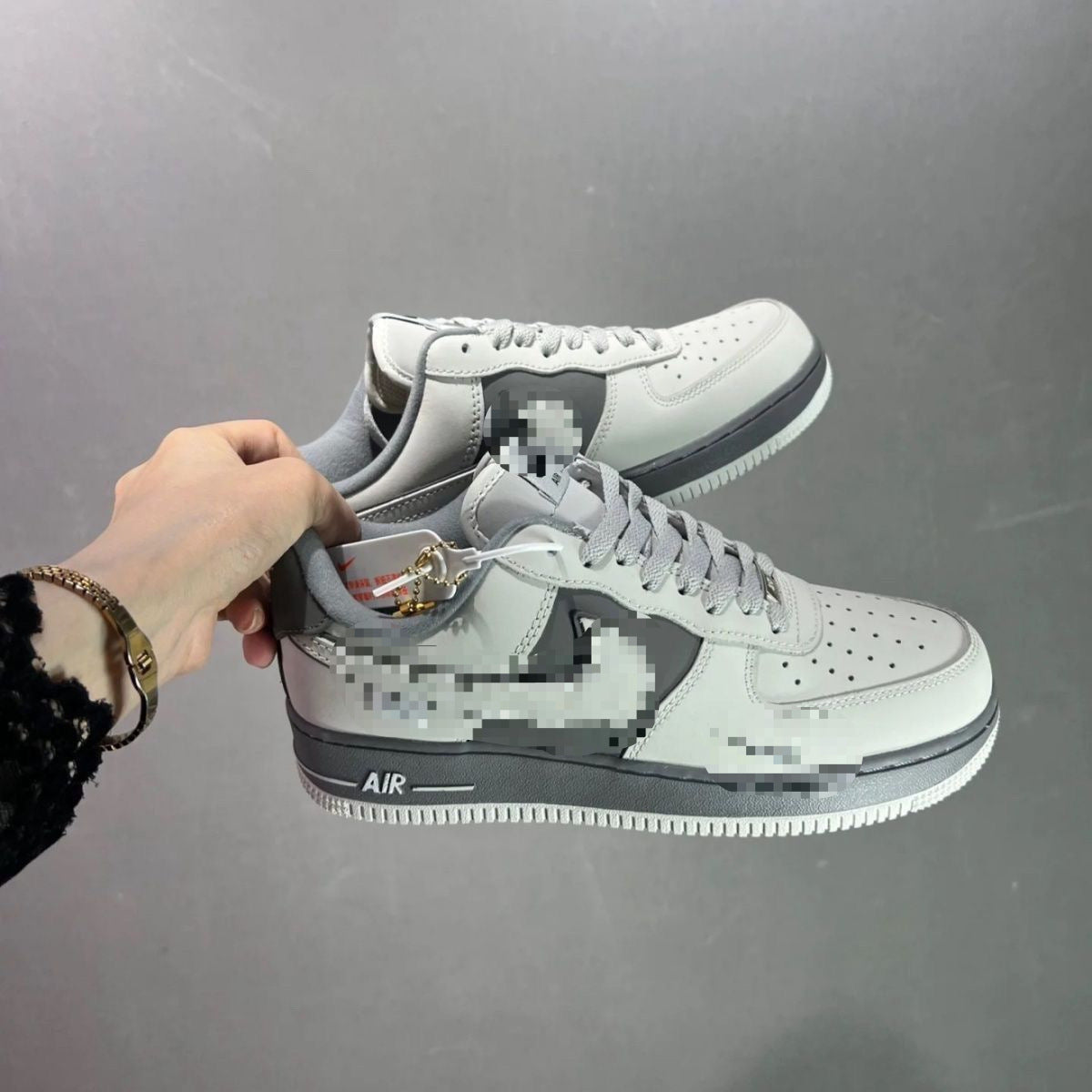AF1 White and Grey Sneakers | Low Unisex Design