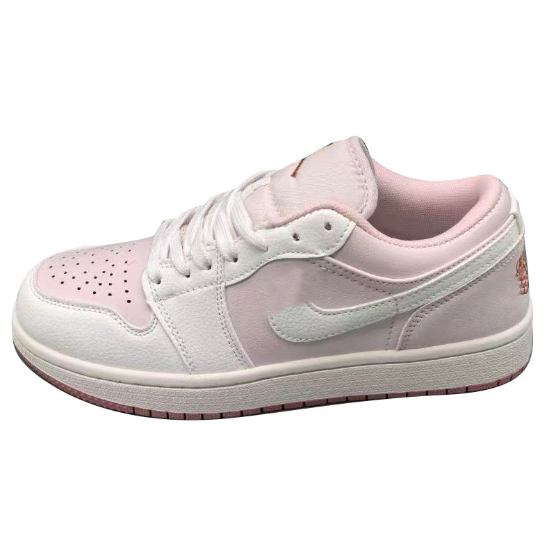 AJ1 Pink and White Sneakers | Low Women's Design | With Box