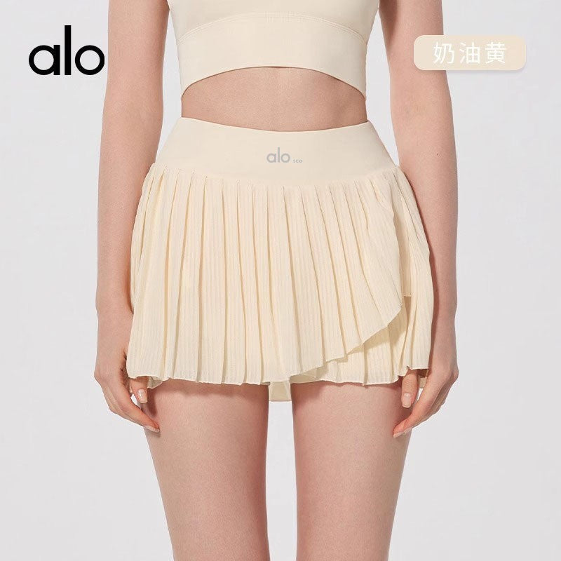 Impresionante conjunto deportivo de tenis de ALOSCO, mono fino de bádminton de verano para mujer, falda corta de yoga, chaleco de fitness de secado rápido