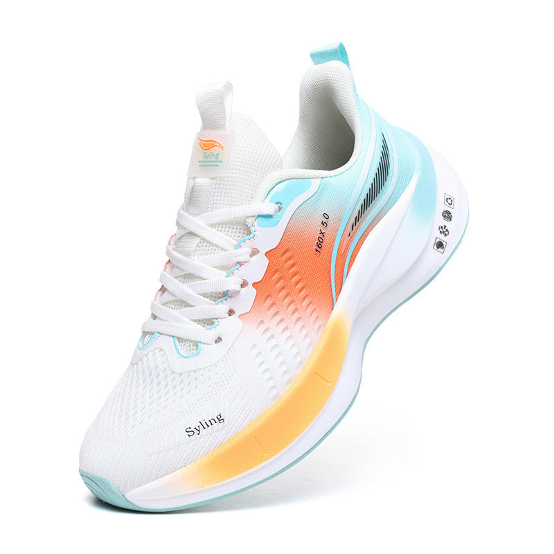 Zapatillas de correr ultraligeras Jaka transpirables con placa de carbono por pareja de zapatillas deportivas de medición física para estudiantes de carreras al aire libre para hombres