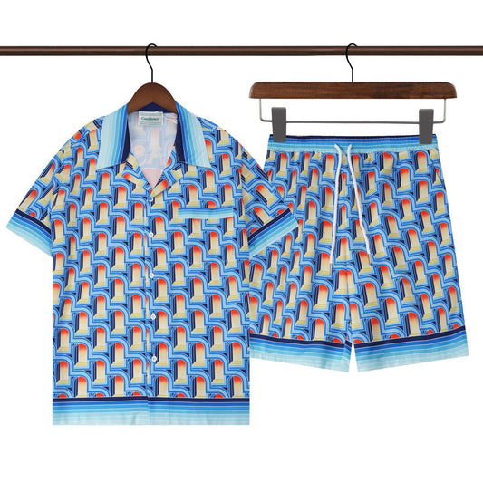 Men's Summer MIX Set | Printed Shirt And Shorts