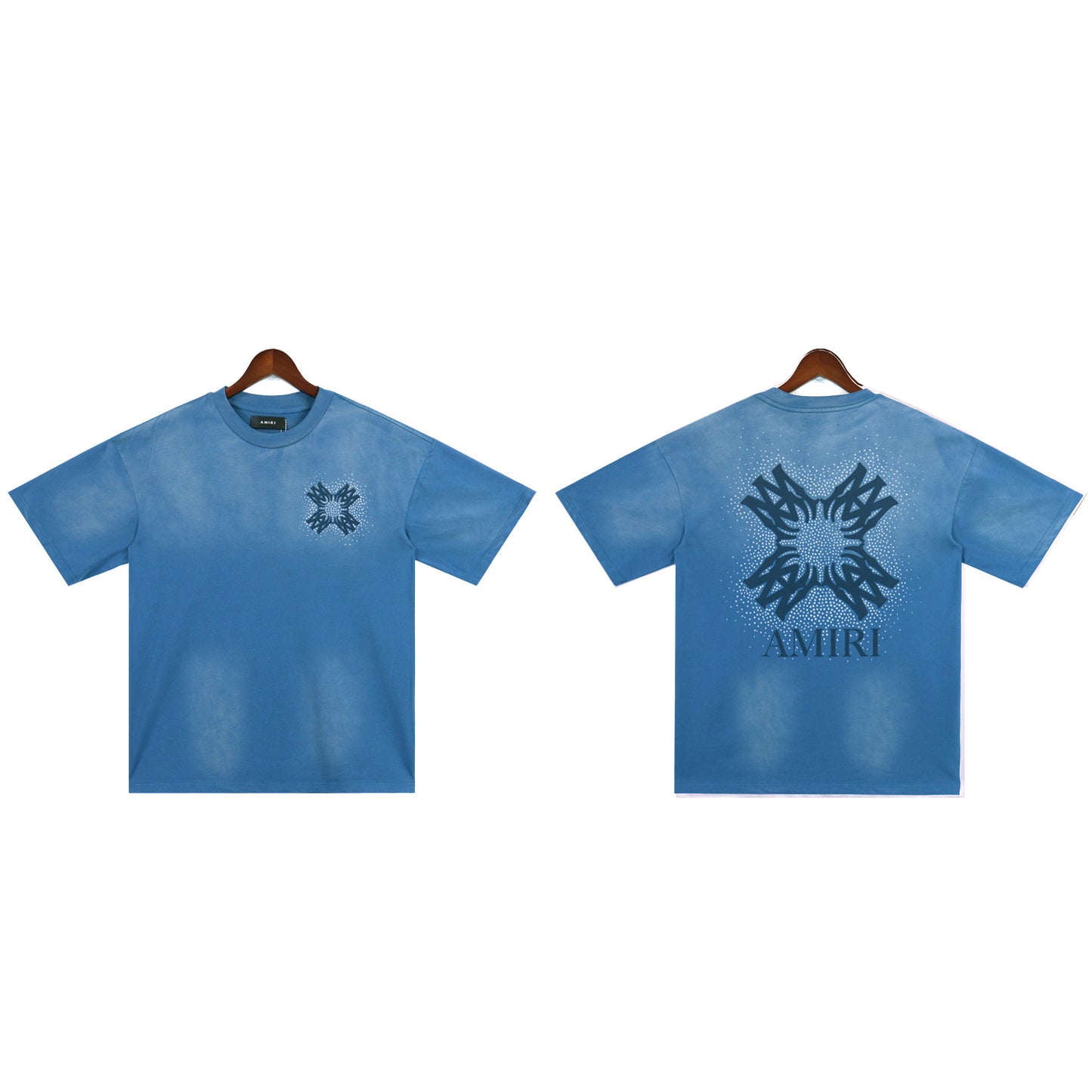 2024 Verano 2024 AM1R1 ICON Letter Totem Letter Totem Pattern Coconut Tree T-shirt Unisex