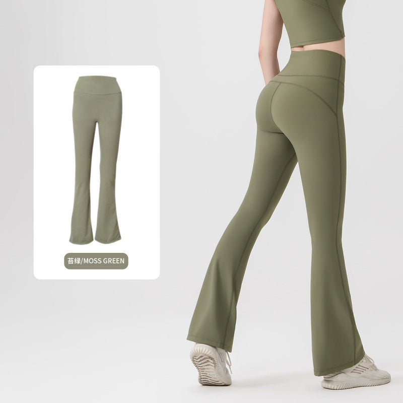 Pantalón Yoga Mujer AL | Microacampanado Y Talle Alto