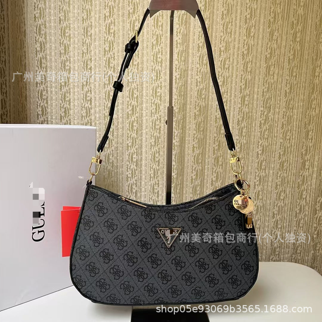 GS Adivina la nueva bolsa europea y americana sencilla de suegra, bolsa de bolita de color sólido para bolsas, solapa cruzada de un hombro