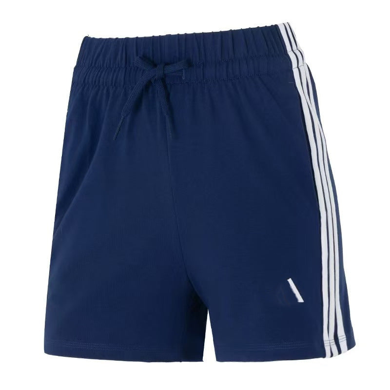 Pantalones cortos deportivos Clover unisex para correr en verano, fitness transpirable, pantalones casuales clásicos de tres rayas, a la moda