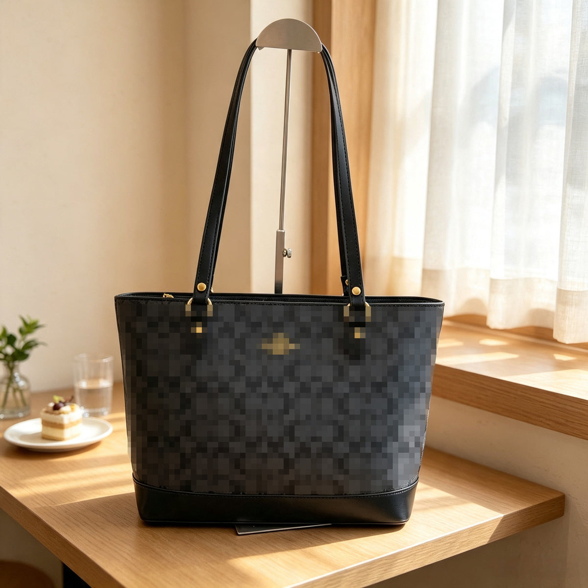 Damen-Schultertasche mit Kou-Letter-Print | Vintage mit großem Fassungsvermögen | Ohne Karton