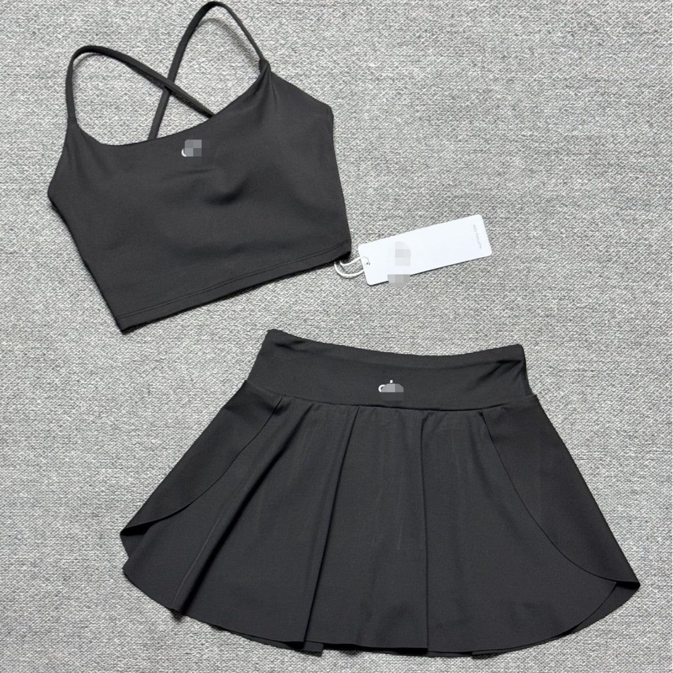 Ah, transfronterizo, falda plisada nueva, chaleco de yoga, conjunto de falda de tenis, conjunto de falda de golf, conjunto de dos piezas para correr fitness