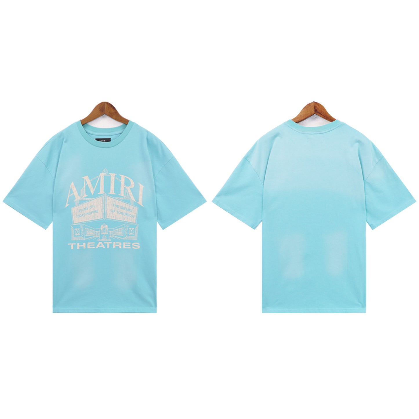2024 Verano 2024 AM1R1 ICON Letter Totem Letter Totem Pattern Coconut Tree T-shirt Unisex