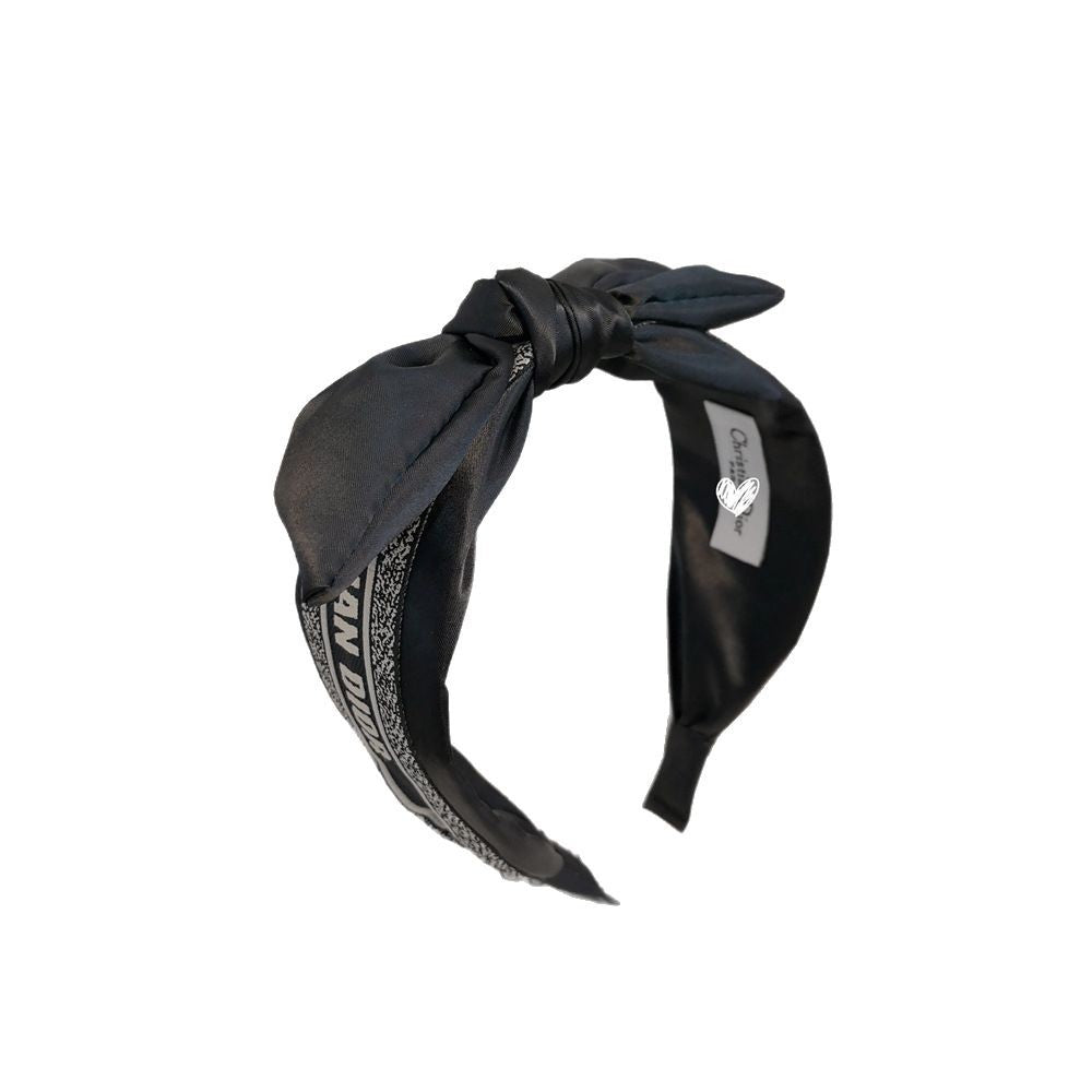Diadema Vintage Mujer Nudo Borde Ancho Blanco Negro | LuxuryMarkt