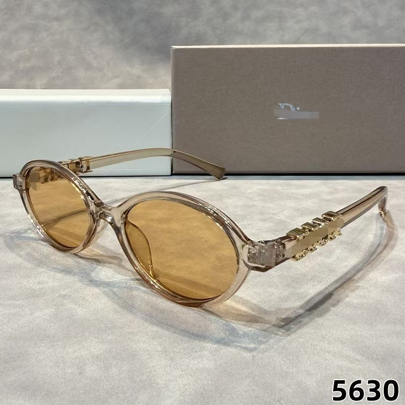 D Home 2026 Nuevas gafas de sol europeas y americanas INS Fashion, paneles unisex ovalados gafas de sol de estilo masculino de moda