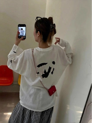 Maglietta Casual CH | Manica Lunga Con Scritte
