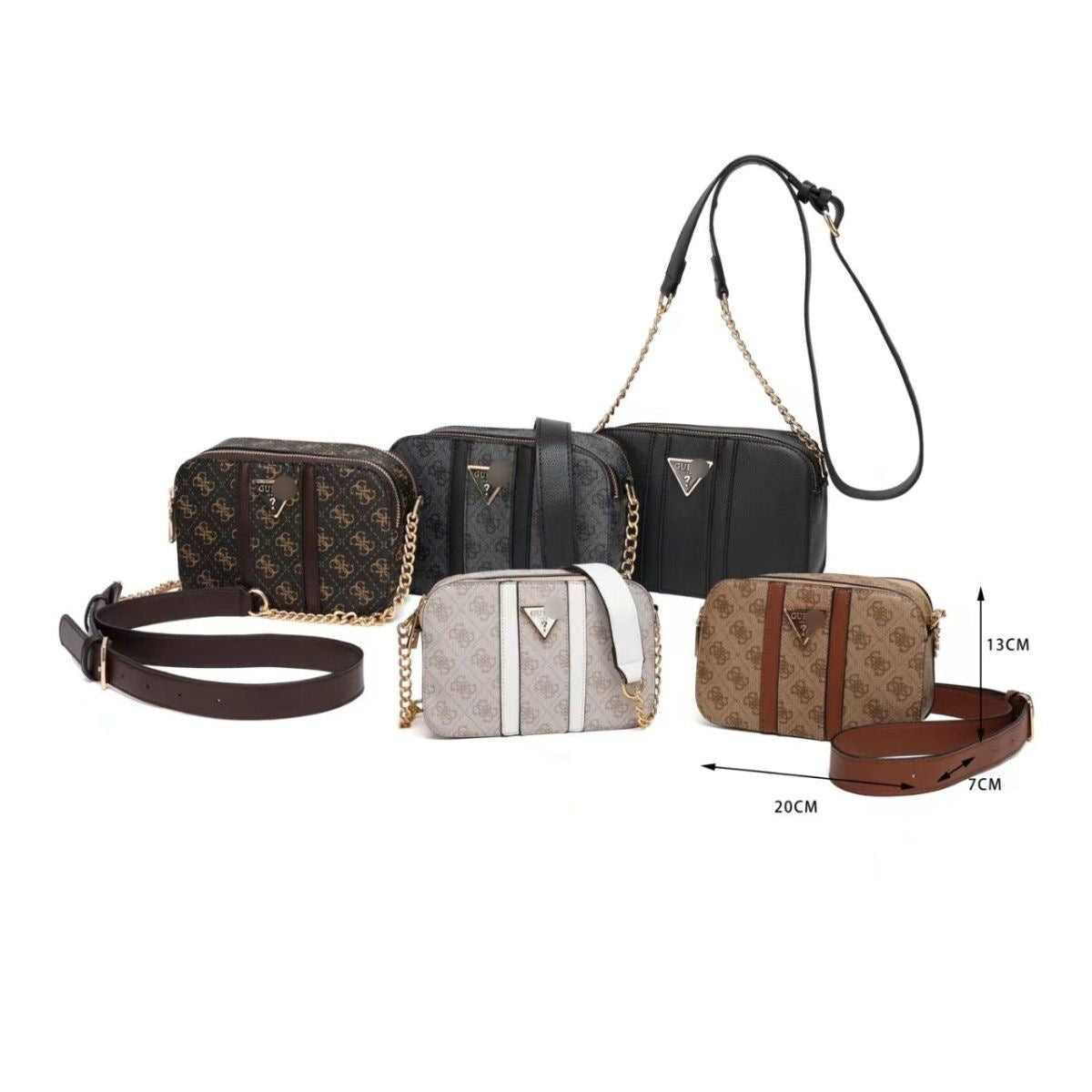 GS Guesser Comercio exterior Cinturón de moda nueva europea y americana de alta calidad con portacadena decorativa bolsa impresa e impresa de un solo hombro