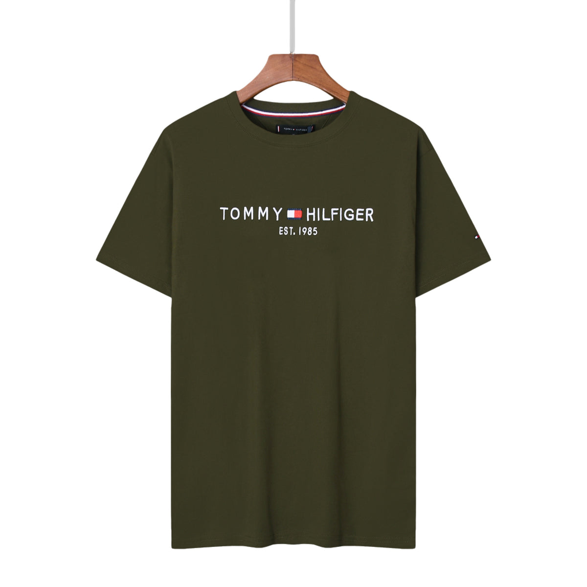 T-shirt Tommy a maniche corte ricamata di coppia | Puro cotone
