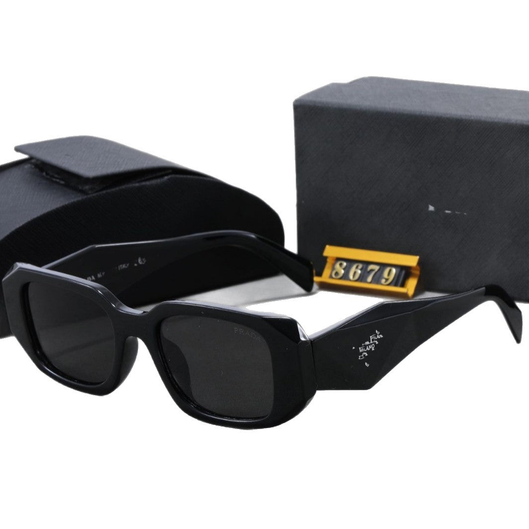 Gafas de sol P Family para mujeres e influencers Xiaohongshu, estilos de moda europeos y americanos, gafas de sol personalizadas de bloque irregular para hombres y mujeres