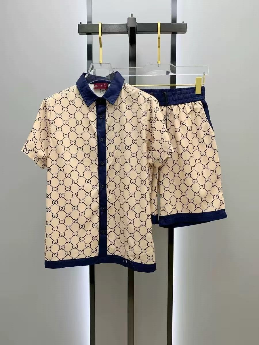 Conjunto Camisa y Pantalón Corto Hombre | Estilo Europeo Verano