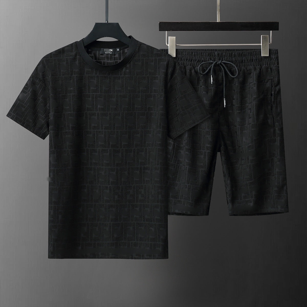 ()25 nuevos pantalones cortos B familia G Jacquard Moda casual Traje de comercio exterior para hombres y mujeres Trajes de primavera para hombre