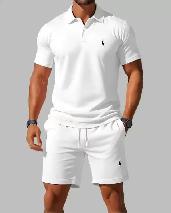 Conjunto Polo Shorts Hombre Bordado Verano Dos Piezas | LuxuryMarkt