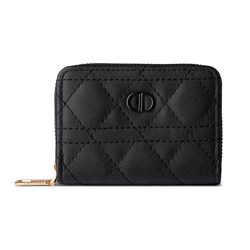 Portatarjetas Mujer Antidemagnetizador Diamante | Cremallera Elegante