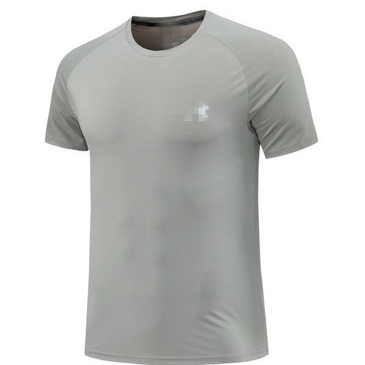 Machi Sports Camiseta al aire libre Camiseta de hielo de seda para hombre Deportiva Secado rápido Manga corta Suelta y elástica suelta Camiseta de cuello redondo Fitness Casual