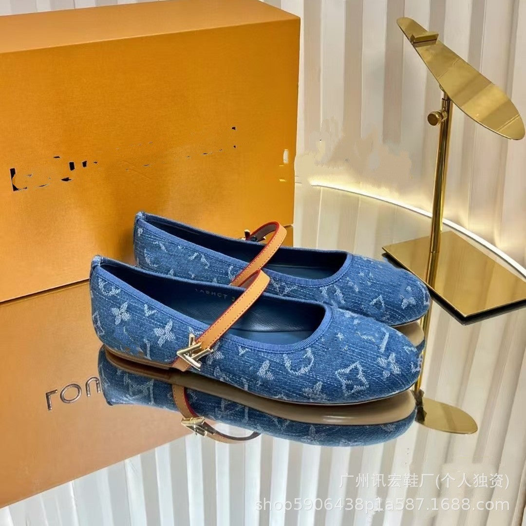 Zapatos Ballet Mary Jane Mujer | Hebilla Metálica Punta Redonda 2025