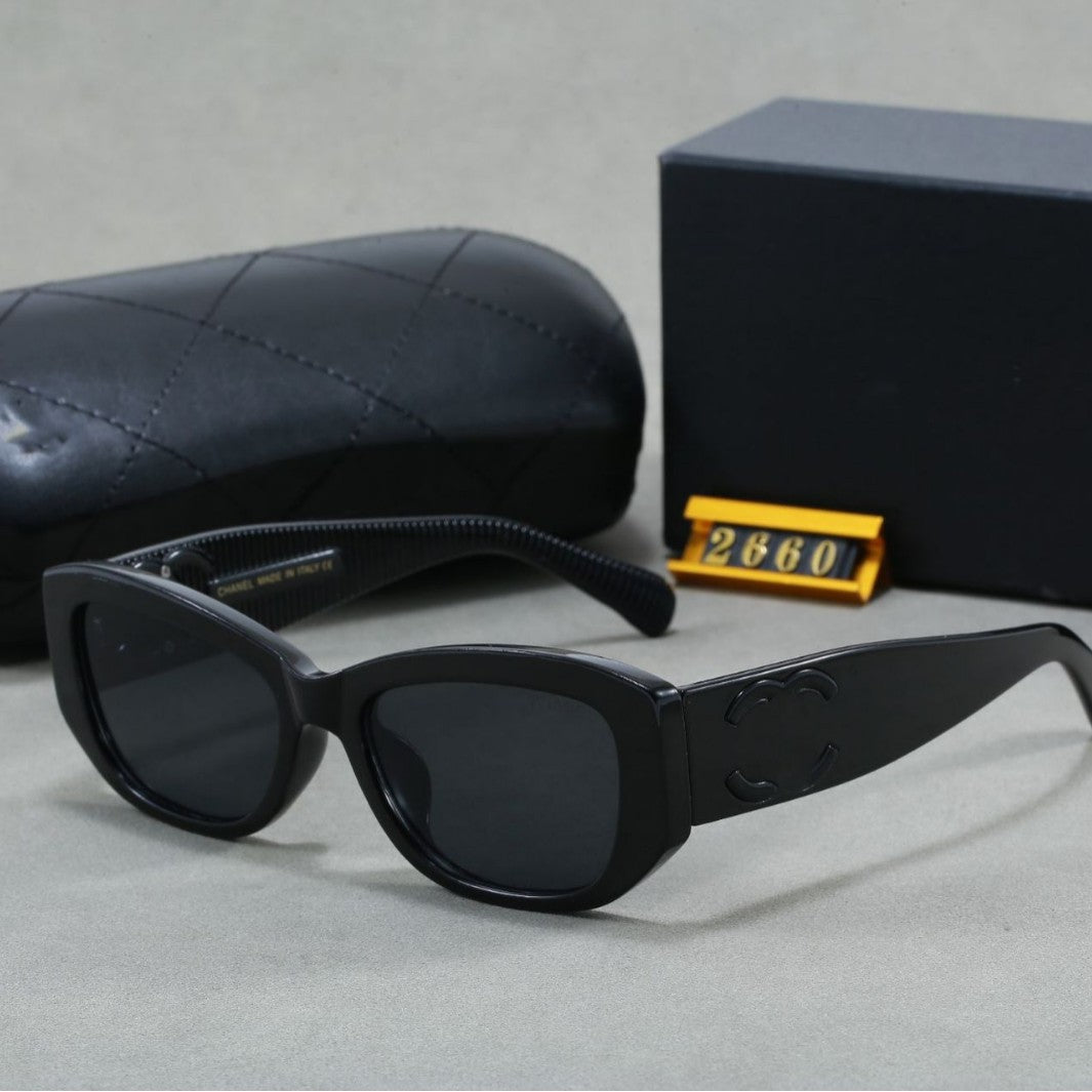 Gafas de sol doble C con el logo Xiaoxiang para mujeres, superventas de celebridades de internet Xiaohongshu, gafas de sol para hombre, transmisión en directo de ventas calientes 2660