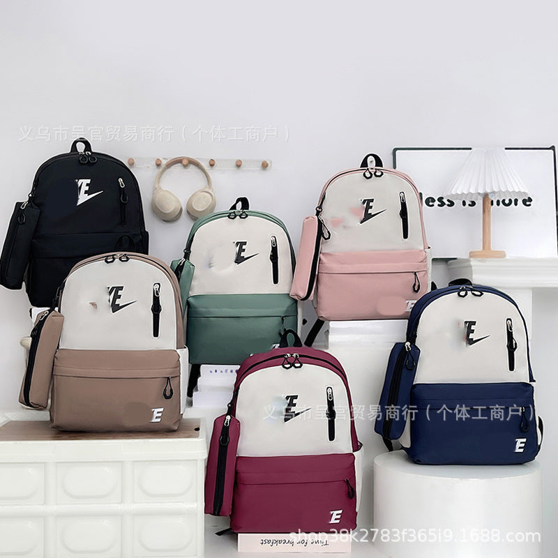 Mochila Escolar Gran Capacidad Unisex | Estilo Campus Letras 2026