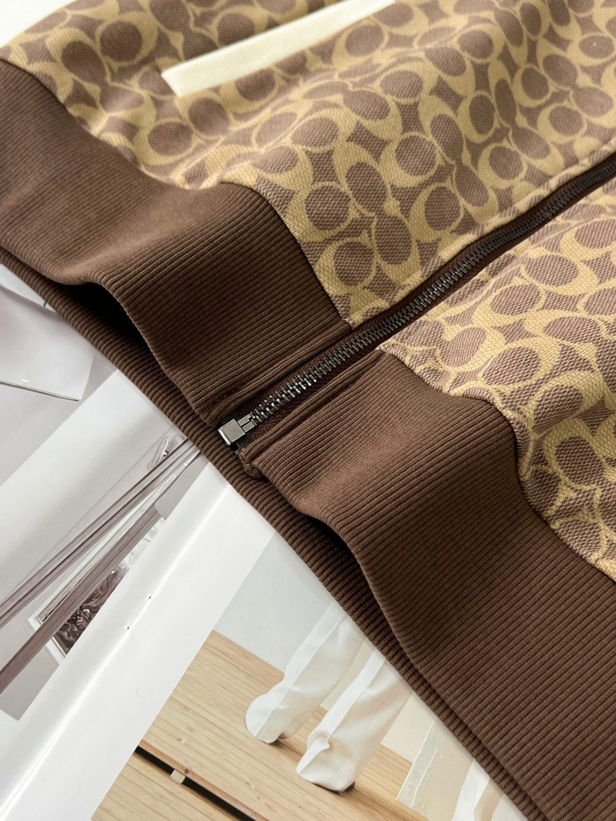 Women's Khaki Jacket CO | Printed and Fitted