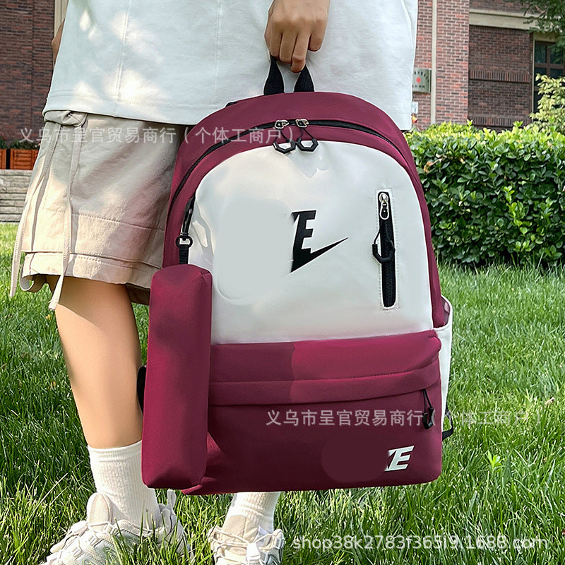 Mochila Escolar Gran Capacidad Unisex | Estilo Campus Letras 2026