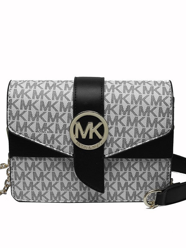 Nuevo bolso cruzado de moda 2025, con letras pequeñas cuadradas de un solo hombro texturizado, con cadena, bandolera de gran capacidad
